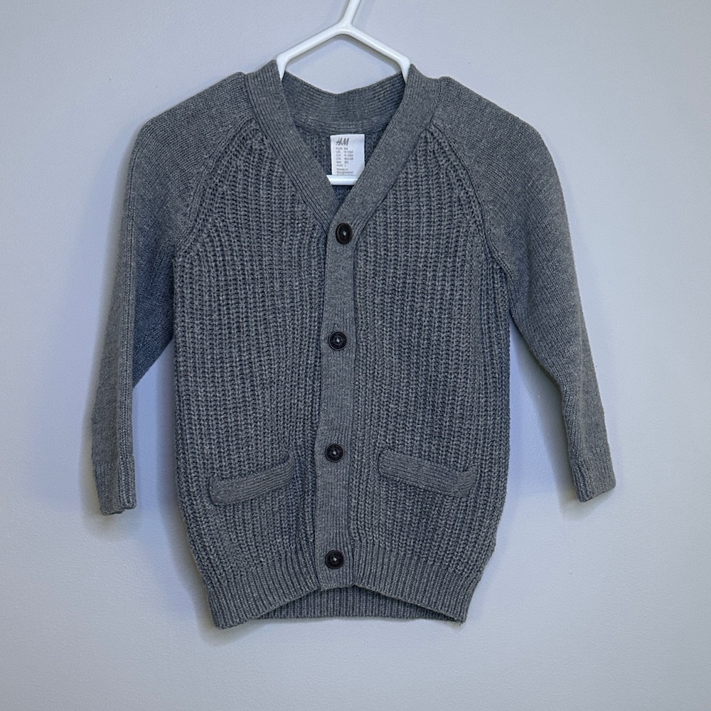 H&M Gray Kids Cardigan Sweater (9-12M)